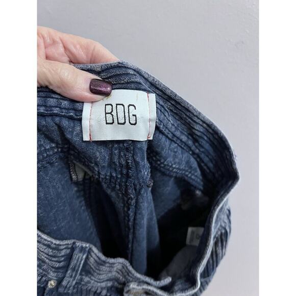Urban Outfitters Bdg Blue Acid Washed High Rise Baggy Wide Leg Corduroy Pants 29 - Picture 4 of 8